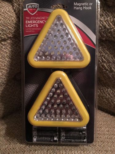 39 LED Magnetic Emergency Light Triangles 3 Modes/2 Colors Magnet &amp; Hanging Hook