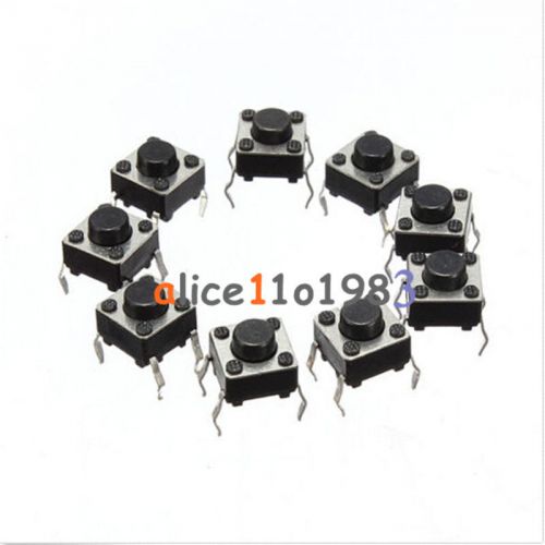 10pcs tactile switch touch push button key tact cooker 6 x 6 x 4.3mm 4-pin dip for sale