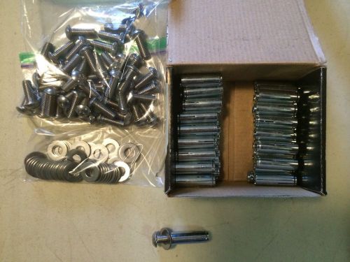 48 - 3/8&#034; drop in anchors with 316 SS, 3/8-16 bolt (allen head) and washers