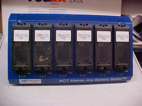 act maintainor 6 line motorola xts3000 5000 battery charger removable slots#a624