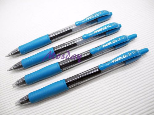 4pcs Pilot G2-7 Roller Ball Pen Retractable Gel Ink 0.7mm, PEACOCK GREEN