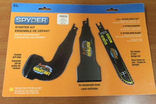 Spyder Kit- Grout remover, Scraper, &amp; 6&#034; bore blade -for Reciprocating Saws-
