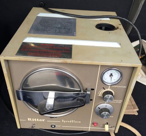 Vtg Ritter SpeedClave Steam Sterilizer Autoclave Disinfection Medical Equipment