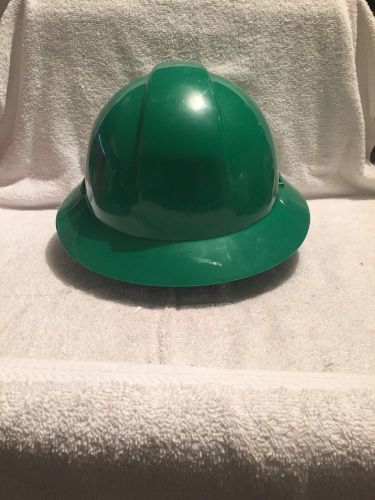 Vintage North adjustable Safety dark green Hard hat /size 6 1/2 to 8