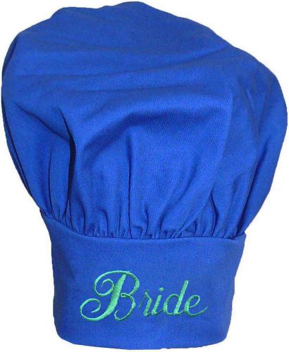 Bride Chef Hat Adjust Engage Teal Monogram Hot &amp; Pink Bright Blue &amp; Blue Avail