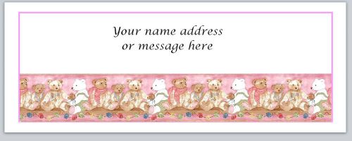 30 Personalized Return Address Labels Cute Bears Buy 3 get 1 free (bo328)