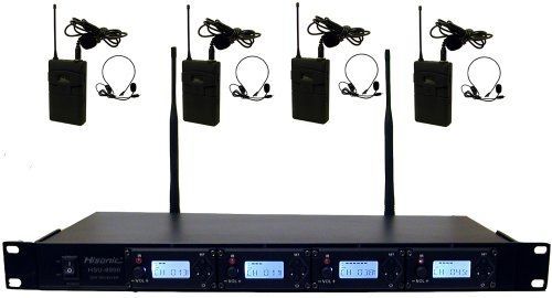 Hisonic HSU8900L 100-Channel Wireless Microphone System with Lapels and Headsets