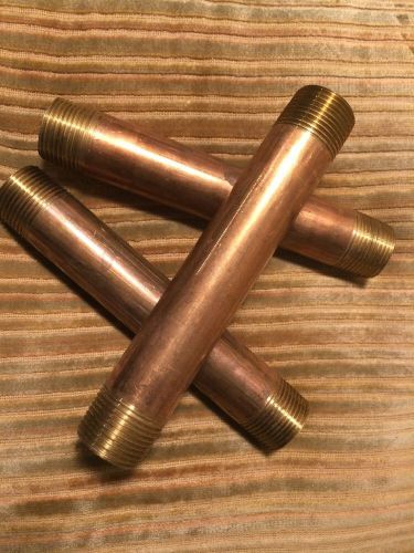 Brass pipe nipples 3/4&#034; x 6&#034; sch 40 male thread for sale