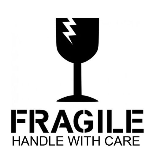 FRAGILE HANDLE WITH CARE Large label adhesive warning sticky sticker 61x50mm