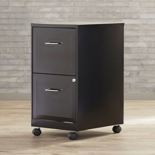 Maddox sliding lockable 2-drawer mobile vertical filing cabinet office storage for sale