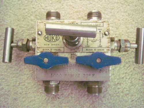 Hoke pentafold 5-valve stainless steel manifold 1/2&#034; male for sale