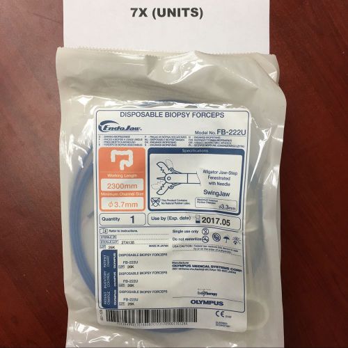 OLYMPUS FB-222U Disposable Biopsy Forceps 3.7mm x 2300mm, EXP: 2017-05, 7 UNITS