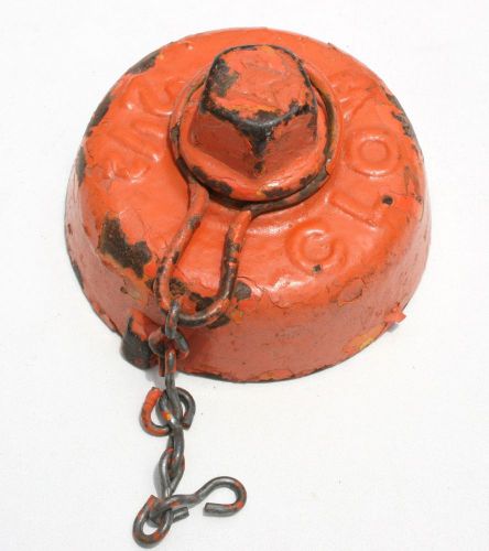 Vintage CLOW Fire Hydrant Cap Cover Cast Iron Station Man Fighter Hose