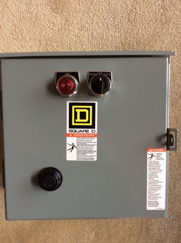 Square d motor starter 8536-sb-a-h3 size 0 3-5hp w/auto and motor logic for sale