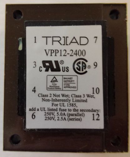 Triad VPP12-2400 Transformer: 120 vac / 12.6 vac: Dual Windings