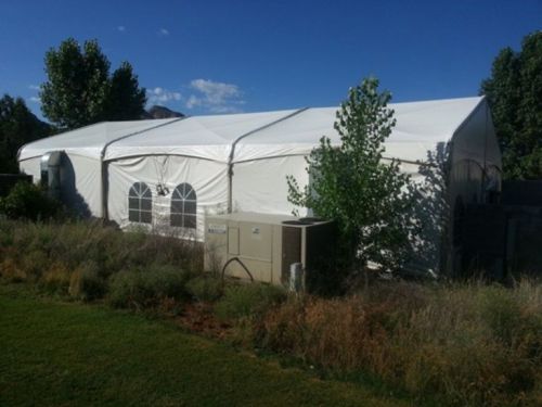 USED CLEAR SPAN TENT 40&#039; X 60&#039; NICE CONDITION A/C INCLUDED