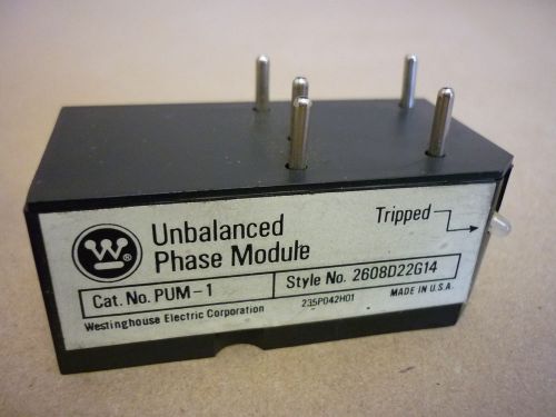 WESTINGHOUSE UNBALANCED PHASE MODULE # PUM-1