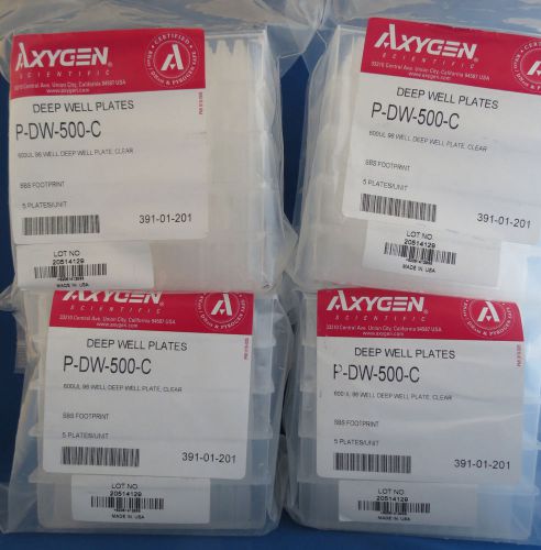 Qty 20 Axygen 96 Well Deep Well Plates 600ul PDW500C