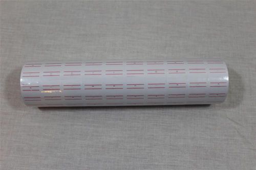 10 roll x 500 tag labels refill for mx-5500 one line price gun white /w red line for sale