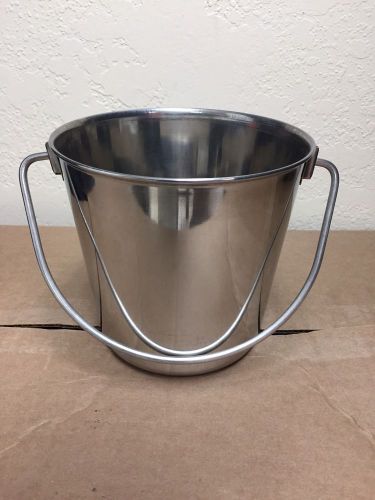 NEW Stainless Steel Pail Bucket 2 Qt Water Food Dog Kennel Milk Ice Heavy Duty