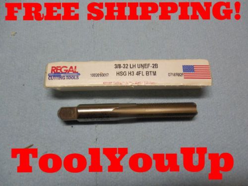 3/8 32 LEFT HAND UNEF 2B HSG H3 4 FLUTE BOTTOMING TAP USA MADE &amp; SELLER TOOLS