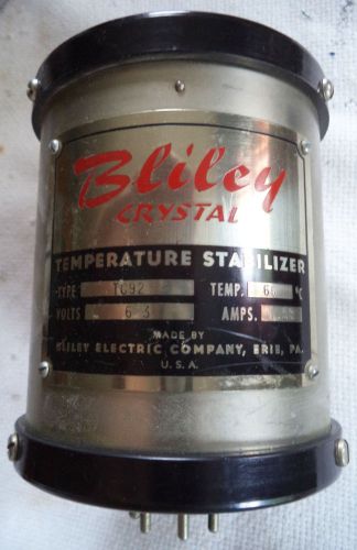 Used Bliley Crystal Oven or Temperature Stabilizer Type TC92 6.3 Volts, 60 Deg C
