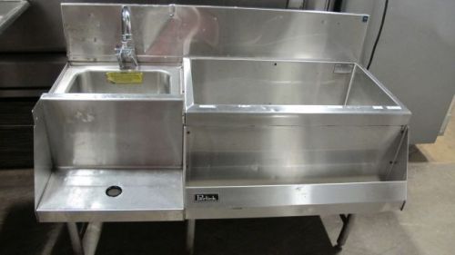 PERLICK 60&#034; SS COLD PLATE W/SINK 14 SODA LINES WITH LIQUOR RAILING  tx160200208