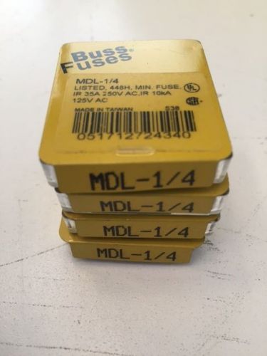 NEW LOT OF (19) BUSSMANN MDL 1/4 1/4A BUSS FUSES NEW