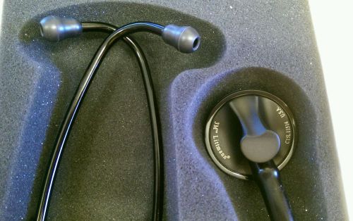 New in opened box 3m littmann master cardiology stethoscope, black 27&#034; for sale