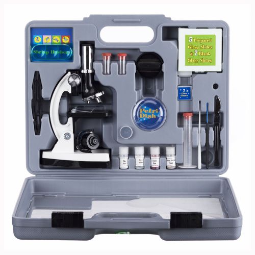 Amscope-kids 120x to 1200x six power metal arm starter biological microscope kit for sale