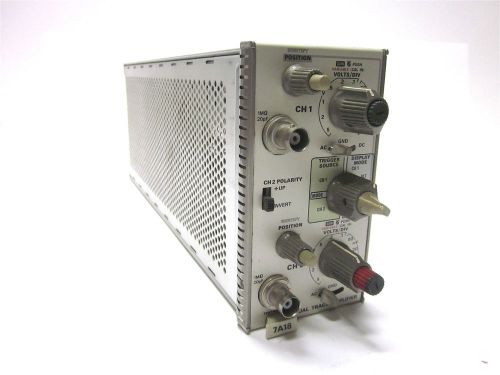 Tektronix 7A18 Dual Trace Amplifier Plug-In Rack Module for 7000 Series