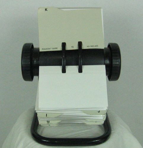 Vintage Rolodex 2-1/4&#034; X 4&#034; business card holder file rotation pull out put back