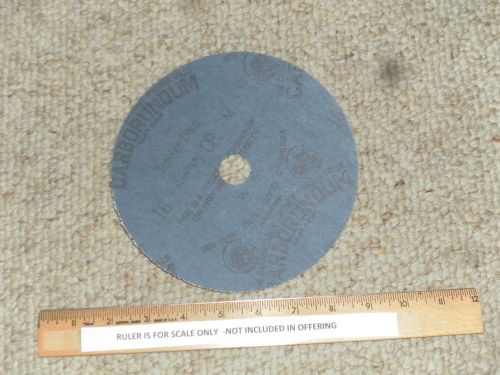 Carborundum brand sanding grinding disk 7 in diameter 16 grit NOS