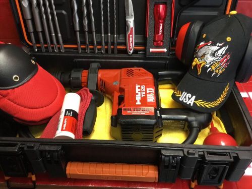 Hilti te 25 hammer drill, heavy duty case, free bits chisel laser knife and more for sale