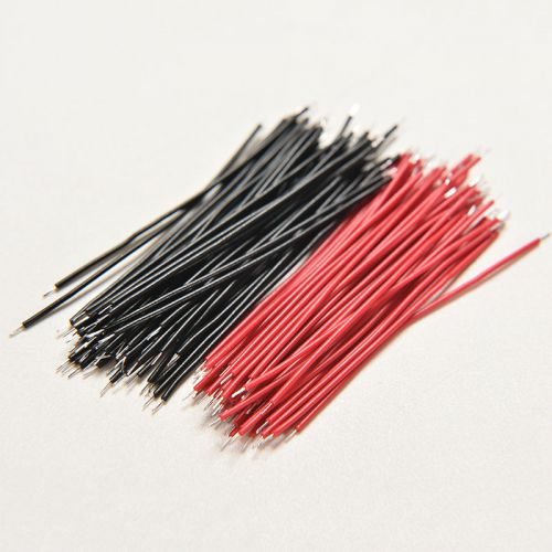 100X Black Red Kit Motherboard Breadboard Jumper Cable Wires Set Tinned 5cm LDQ