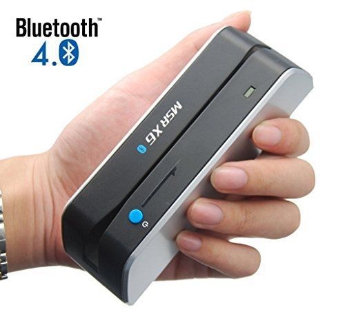 Bluetooth msr-x6(bt) msrx6bt magnetic stripe card reader writer encoder mini for sale