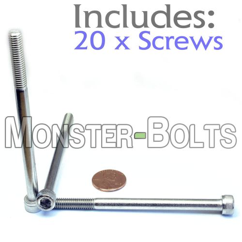 M6 x 90mm – qty 20 – din 912 socket head cap screws - stainless steel a2 / 18-8 for sale