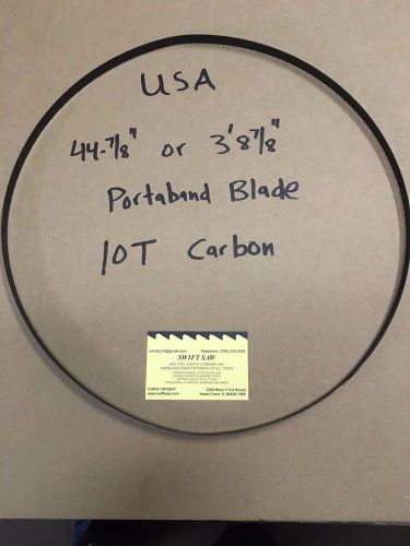 24pcs: 44-7/8&#034; (3&#039;8-7/8&#034;) x 1/2&#034; x .020 x 10t carbon portaband saw blade usa for sale