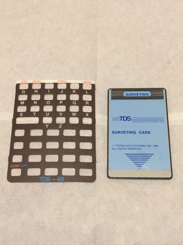 TDS Surveying Card w/ Overlay for HP 48SX Calculator