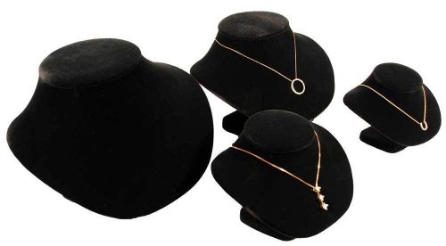 Assorted Black Pendant &amp; Necklace Jewelry Display Set