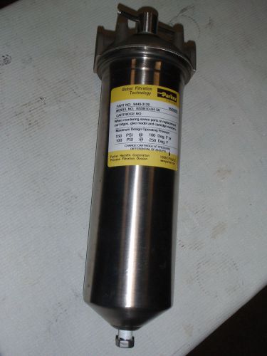 Parker filter fluid p/n bssb10-3/4sd size: 3/4&#034; in stainless cannister filter for sale