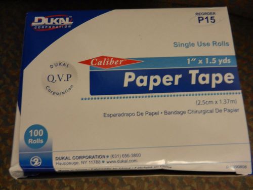 P15 DUKAL Corporation Paper Tape Roll, 1&#034; x 1.5 yds, Single use rolls