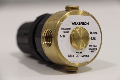Nnb wilkerson rb3-02-w000 300psig 0/60 pres range 1/4&#034; npt brass air regulator for sale