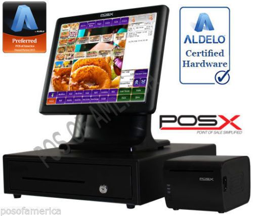 ALDELO  PRO POS-X BURGER RESTAURANT ALL-IN-ONE COMPLETE POS SYSTEM NEW