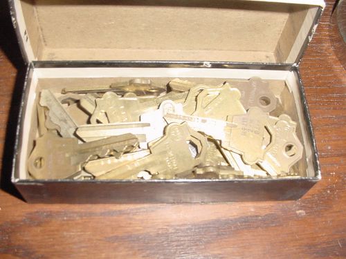 Locksmith box of 41 westlock keys cut wk1 &amp; wk2 &amp; 5wk1 rekeying multi brands old for sale