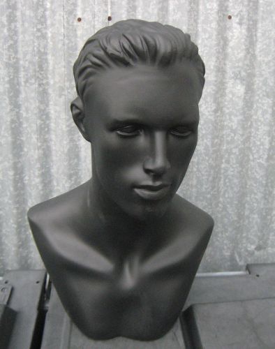Less than perfect mn-513 (#a) male black abstract mannequin head form display for sale