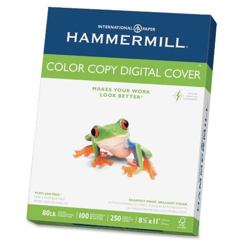 Hammermill Color Copy Digital Cover 80 lb 8 1/2 x 11 250 Sheets/1 Pack (120023)