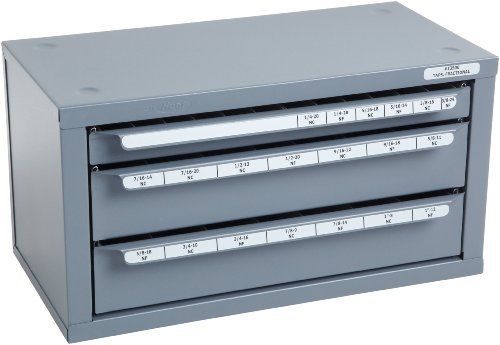 Huot three-drawer fractional tap dispenser cabinet for fractional sizes 1/4&#034;-20 for sale