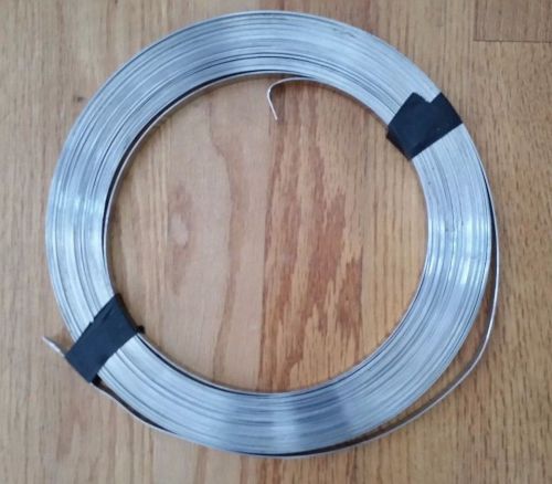 Stainless steel banding material 1/2&#034; wide 0.35&#034; thick 4lbs. weight. for sale