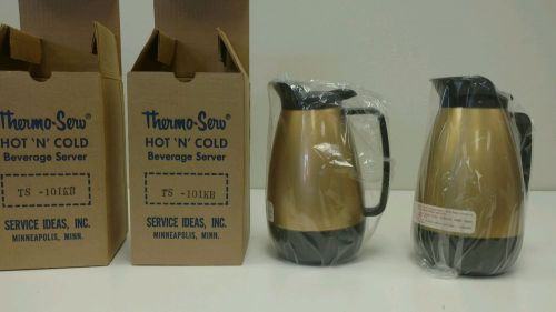 Pair Thermo-Serv Hot &#039;N&#039; Cold 1 Liter Beverage Servers Thermos